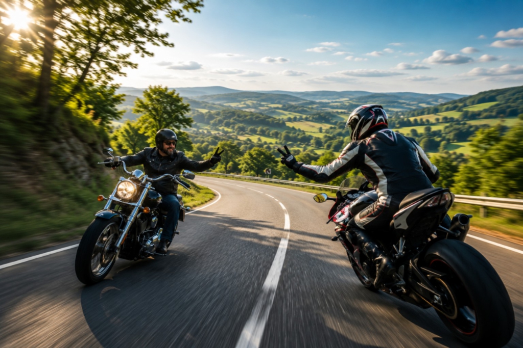 Biker Gruß